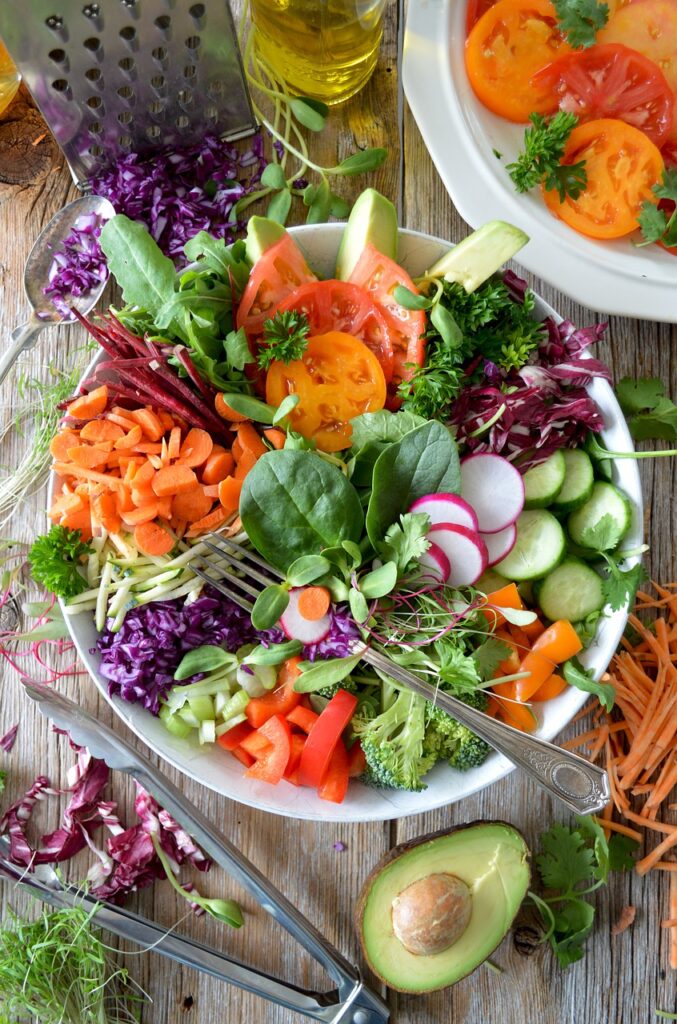 vegetables, tomatoes, salad