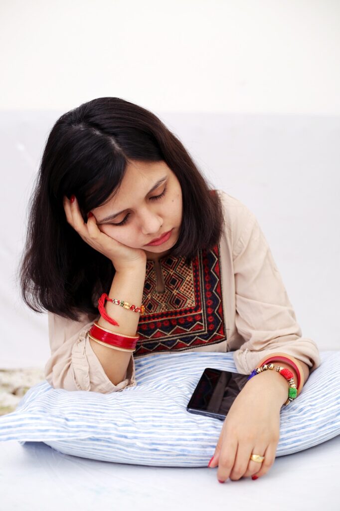 woman, glasses, tired, confused, expression, thought, indian girl